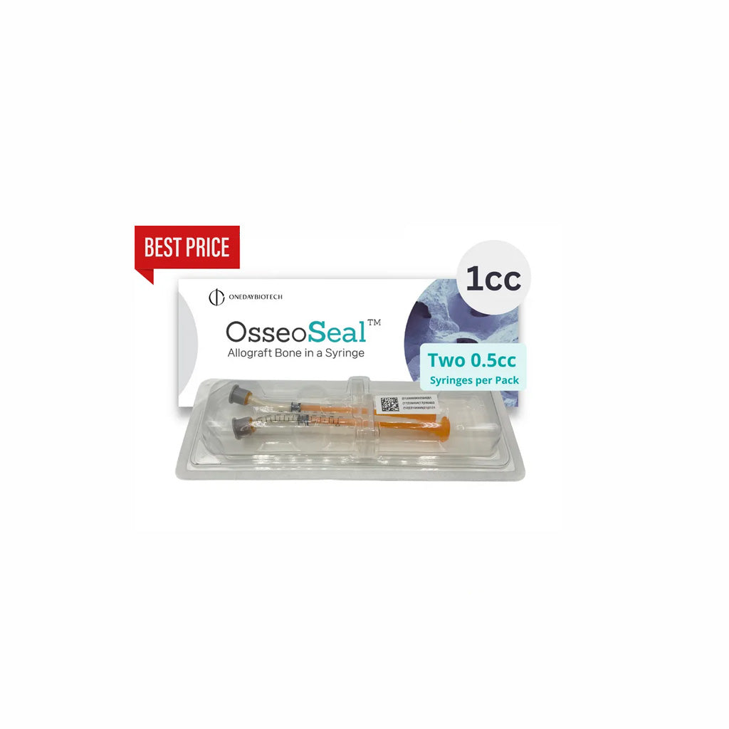 OsseoSeal Mineralized Cortico-Cancellous (50/50) Bone in Syringe [1cc:2x0.5cc]